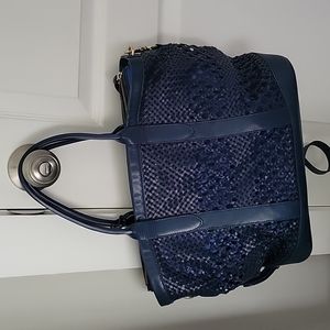 Cole Haan tote and crossbody bag in one, cobalt blue,